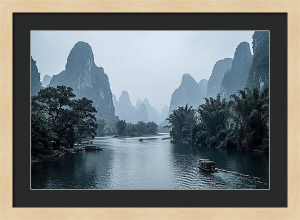 Misty Karst Peaks Over Li River