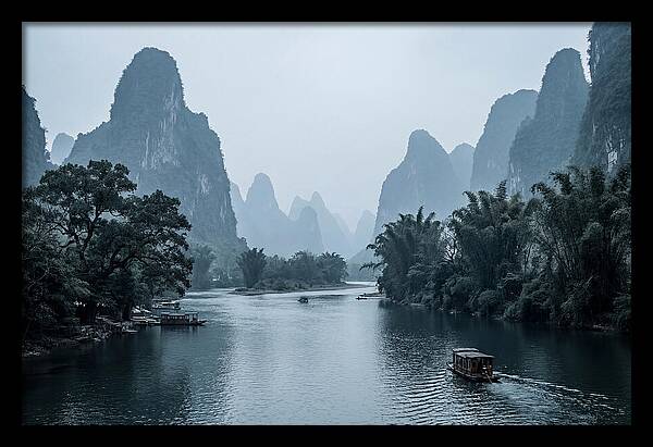 Misty Karst Peaks Over Li River