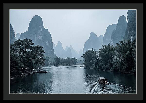 Misty Karst Peaks Over Li River