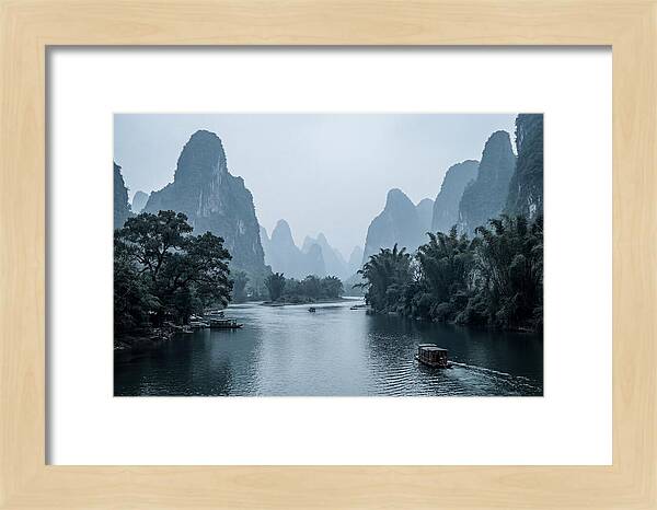Misty Karst Peaks Over Li River