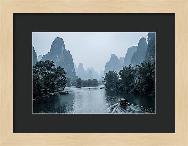 Misty Karst Peaks Over Li River