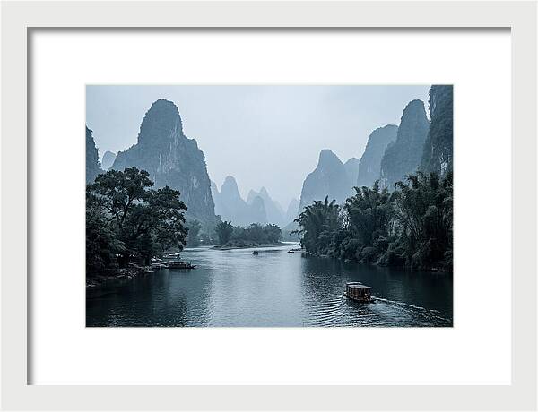 Misty Karst Peaks Over Li River