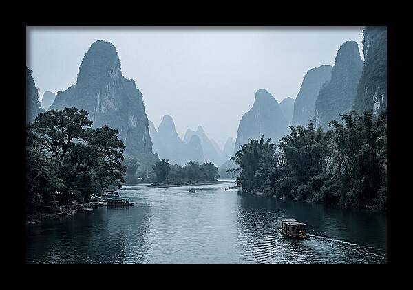 Misty Karst Peaks Over Li River