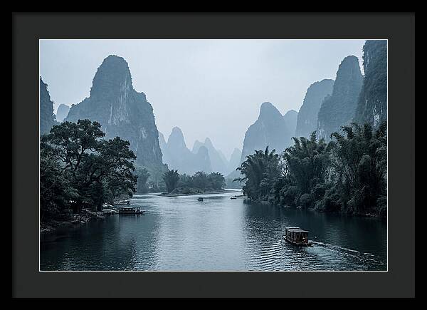 Misty Karst Peaks Over Li River