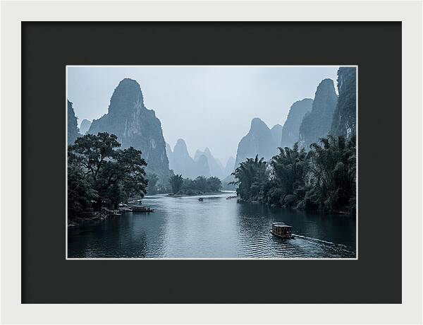Misty Karst Peaks Over Li River