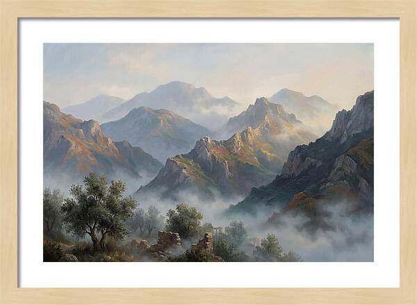 Misty Mediterranean Mountains
