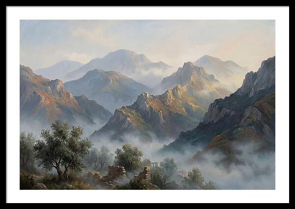 Misty Mediterranean Mountains