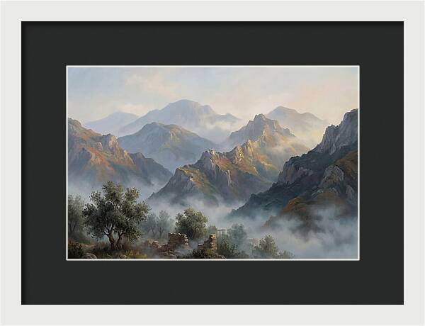 Misty Mediterranean Mountains