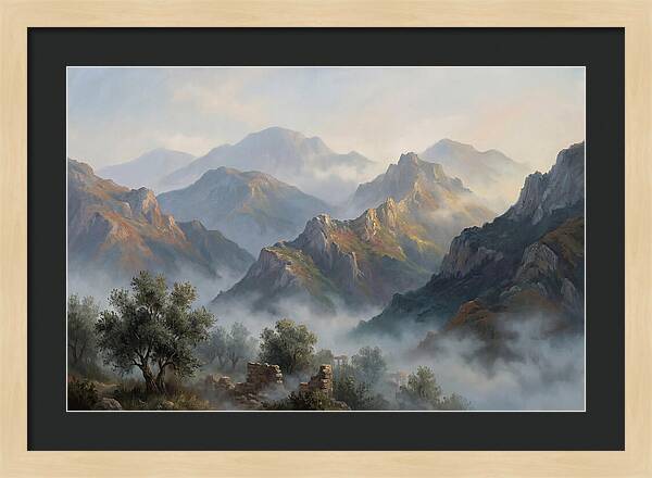 Misty Mediterranean Mountains