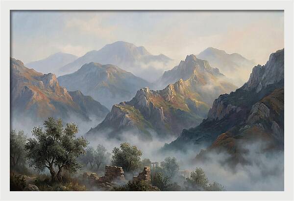 Misty Mediterranean Mountains