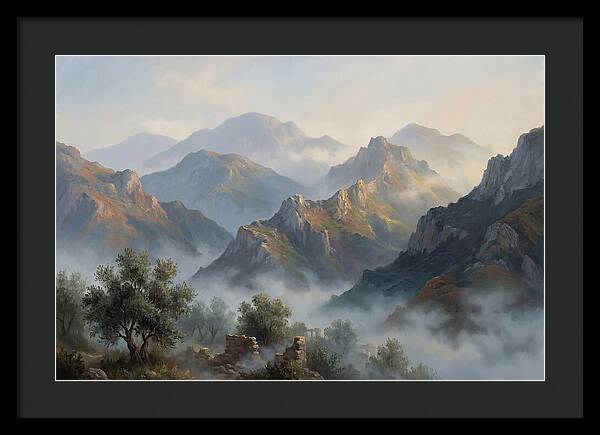 Misty Mediterranean Mountains