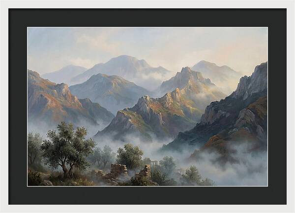 Misty Mediterranean Mountains