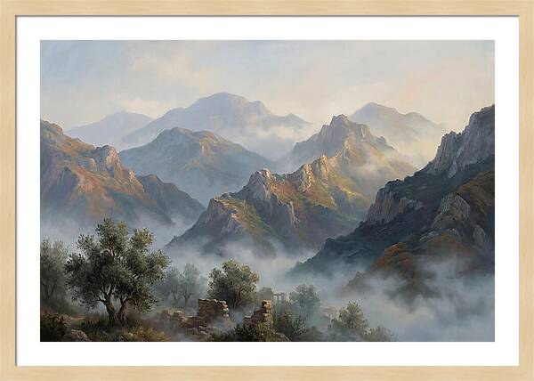 Misty Mediterranean Mountains