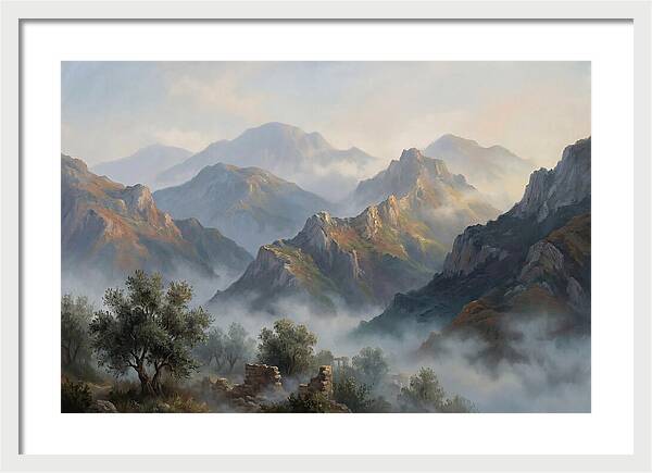 Misty Mediterranean Mountains