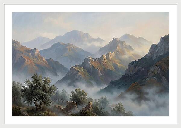 Misty Mediterranean Mountains