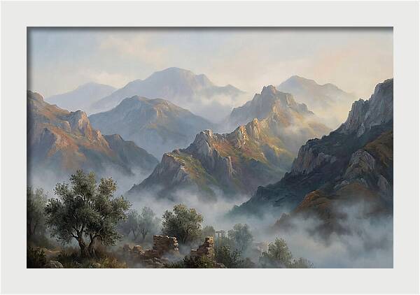 Misty Mediterranean Mountains