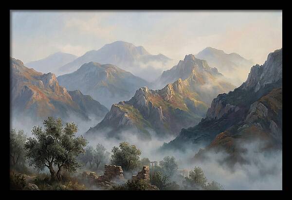Misty Mediterranean Mountains