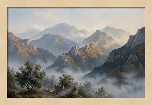 Misty Mediterranean Mountains
