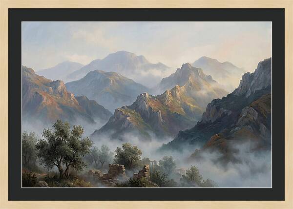 Misty Mediterranean Mountains