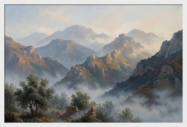 Misty Mediterranean Mountains