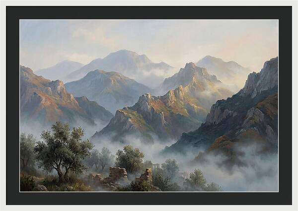 Misty Mediterranean Mountains