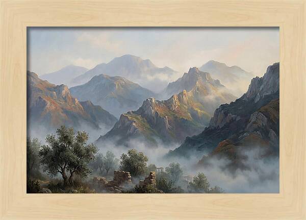 Misty Mediterranean Mountains