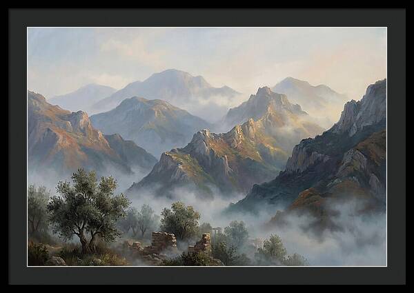 Misty Mediterranean Mountains