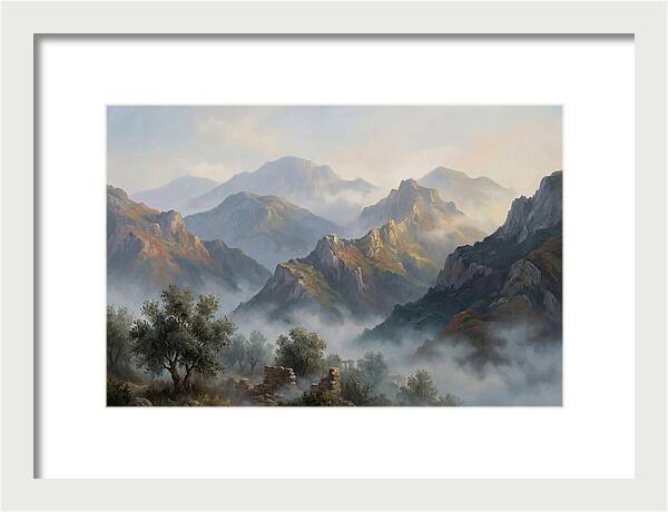 Misty Mediterranean Mountains