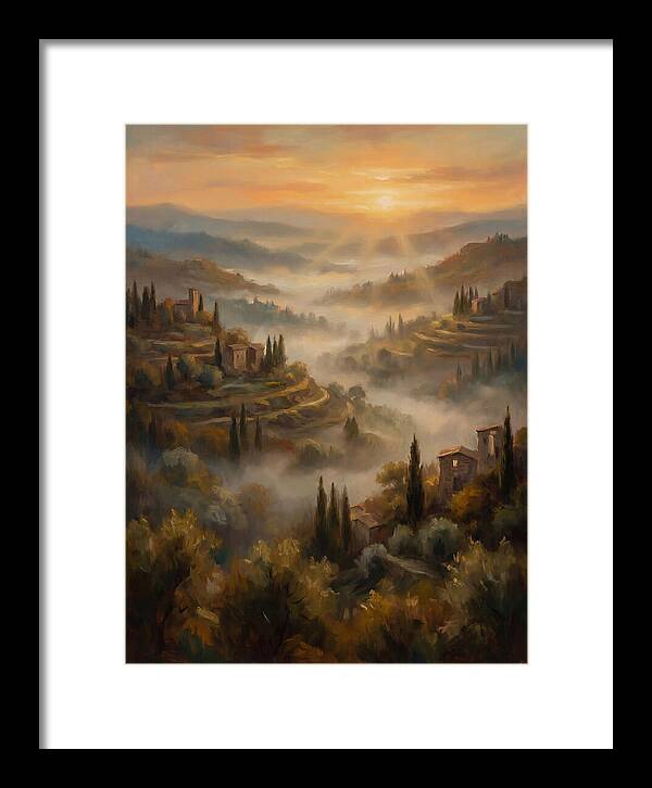 Misty Mediterranean Valley At Dawn
