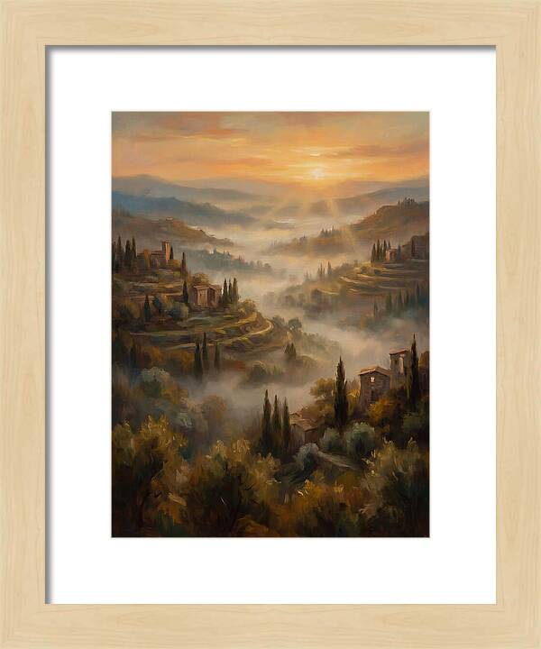 Misty Mediterranean Valley At Dawn