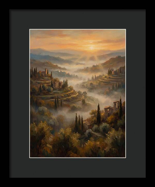 Misty Mediterranean Valley At Dawn