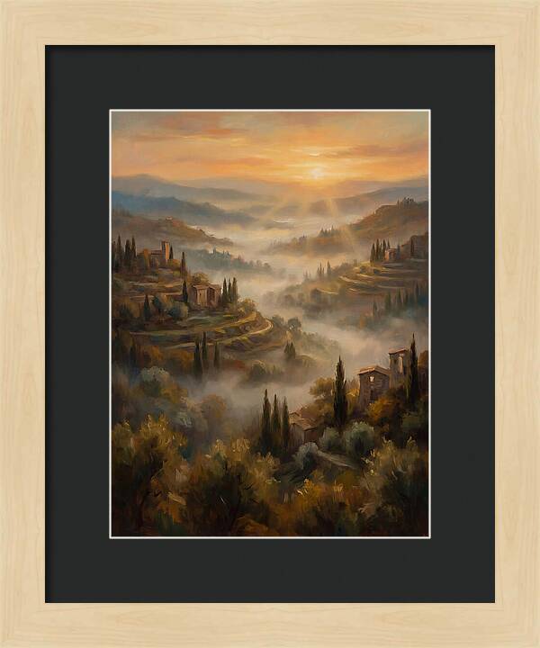 Misty Mediterranean Valley At Dawn