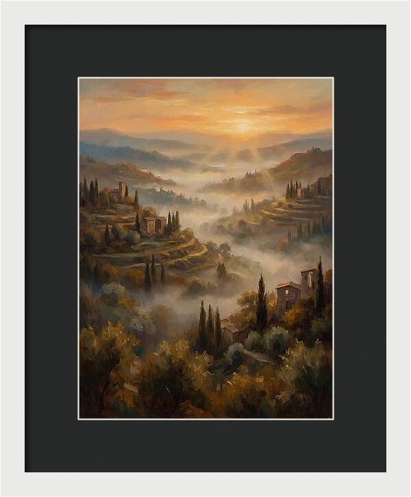 Misty Mediterranean Valley At Dawn