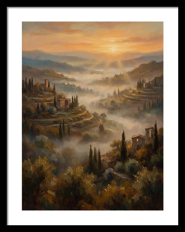 Misty Mediterranean Valley At Dawn