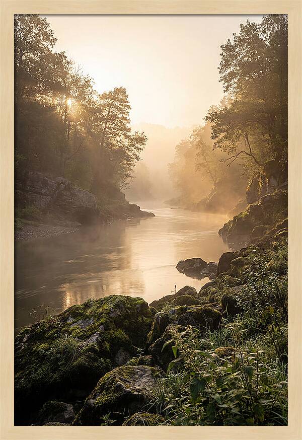 Misty Morning River Serenity