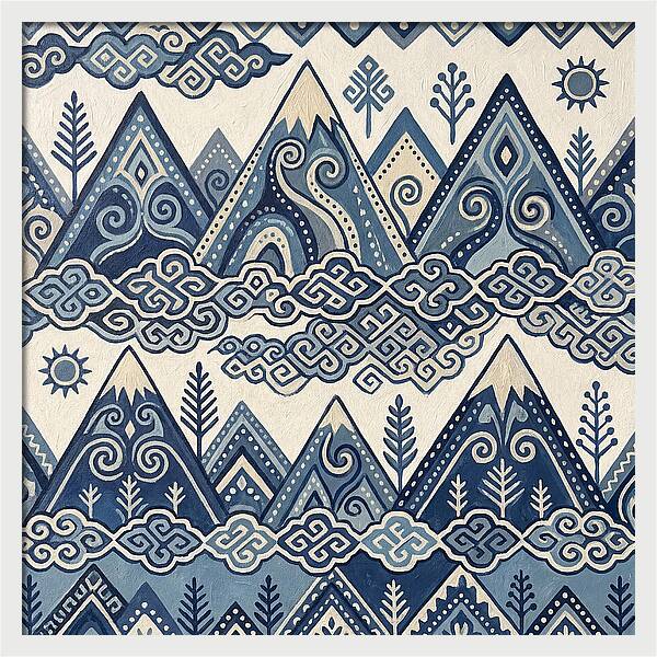 Misty Mountains In Blue