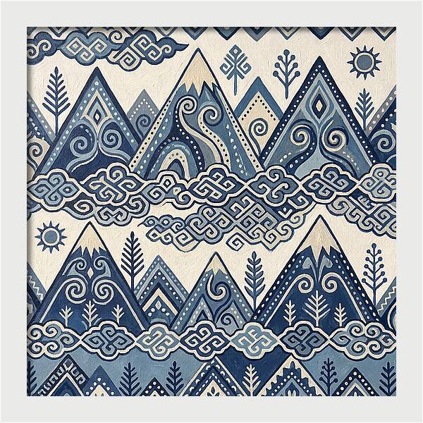 Misty Mountains In Blue