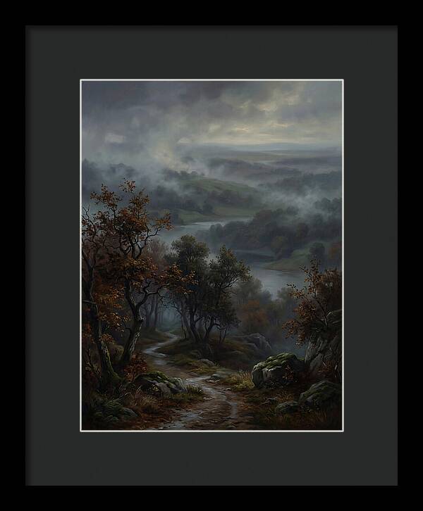 Misty River Valley Landscape