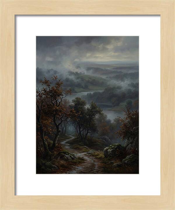 Misty River Valley Landscape