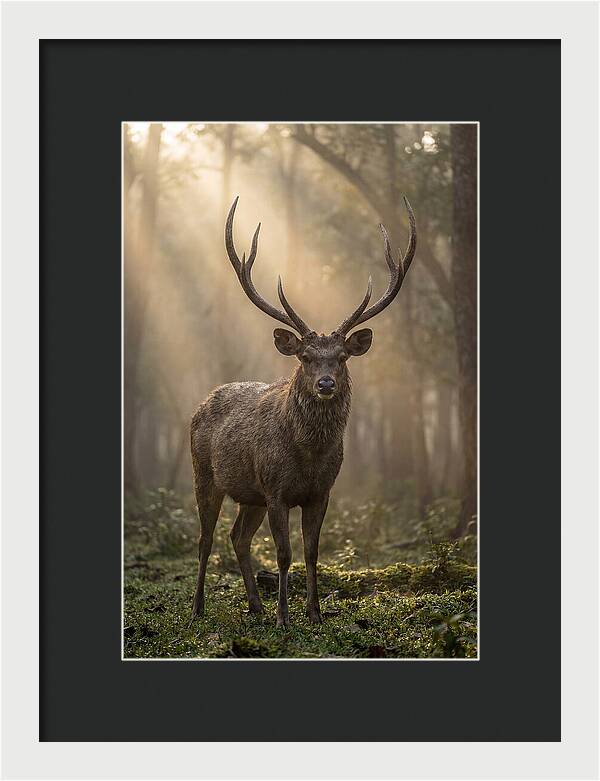 Misty Stag In The Forest