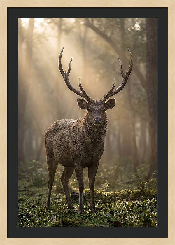 Misty Stag In The Forest