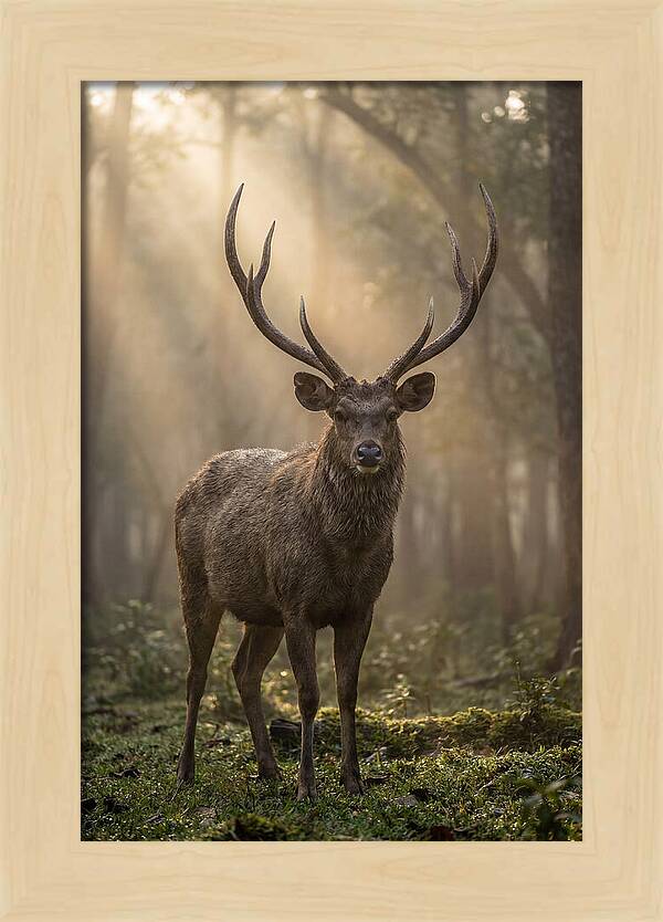 Misty Stag In The Forest