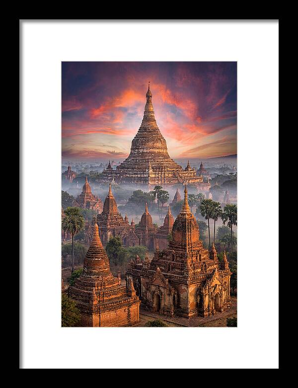 Misty Sunrise Over Bagan Temples