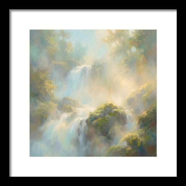 Misty Waterfall Serenity