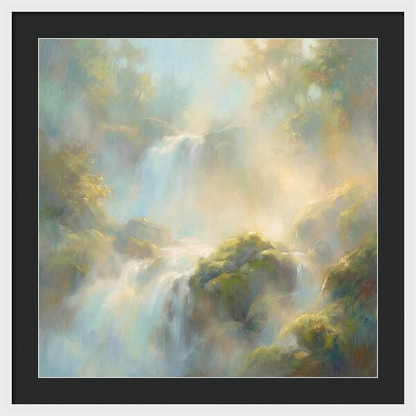 Misty Waterfall Serenity