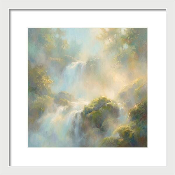Misty Waterfall Serenity
