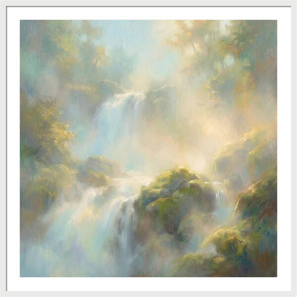 Misty Waterfall Serenity