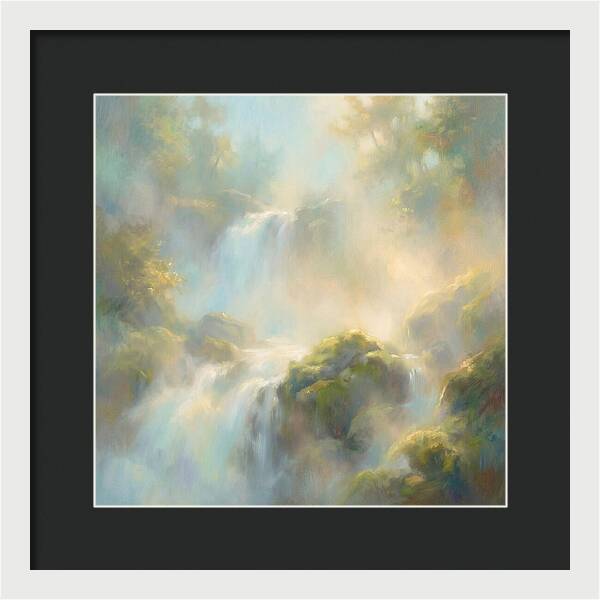 Misty Waterfall Serenity