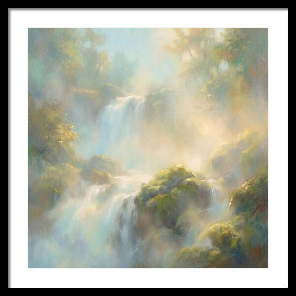 Misty Waterfall Serenity