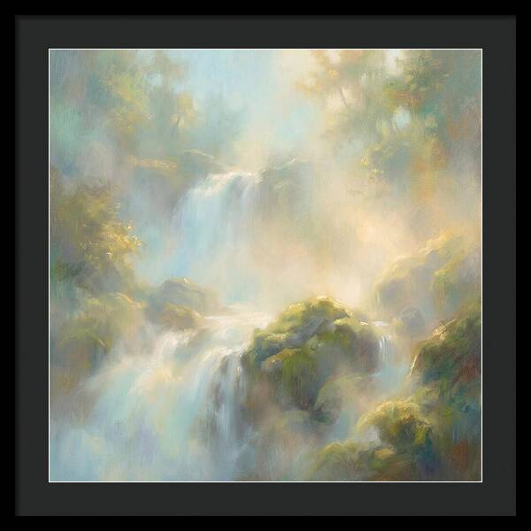 Misty Waterfall Serenity